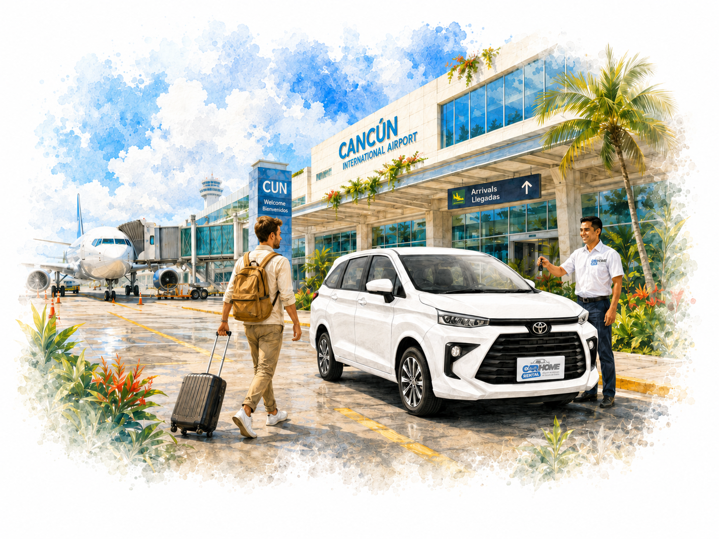 Entrega de auto en aeropuerto